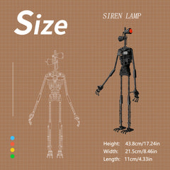 303pcs Siren Lamp Building Blocks Model Creative MOC Gift