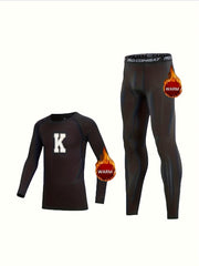 2pcs Toddler Kids Fleece Thermal Compression Sets
