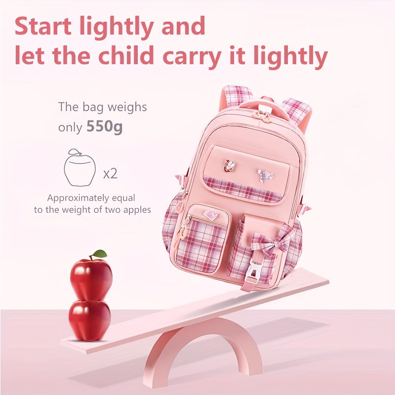 Kids Girls Cartoon Canvas Backpack Lightweight