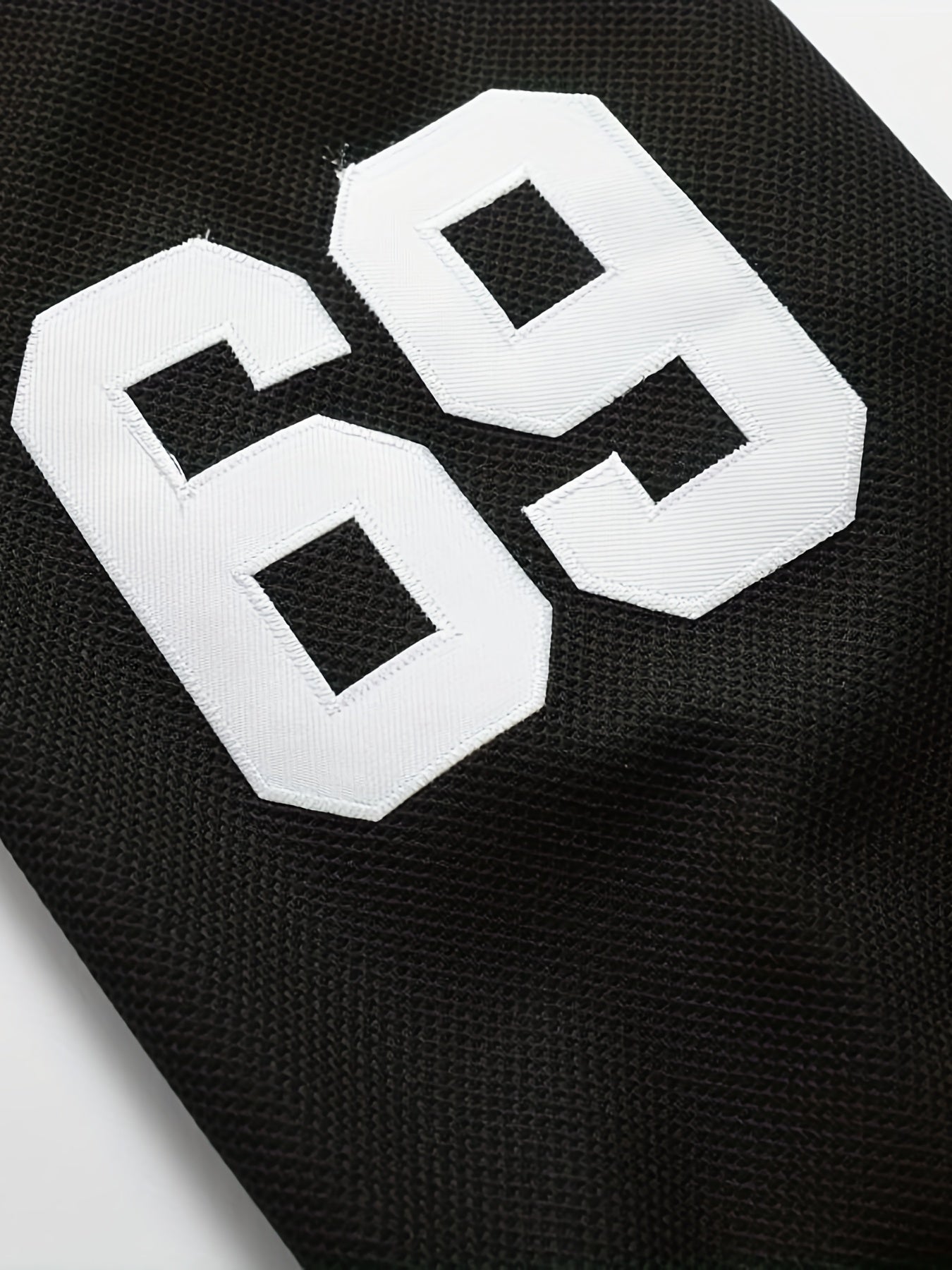 Men's 69 Embroidery Ice Hockey Jersey Vintage Stripe V Neck Long Sleeve Uniform