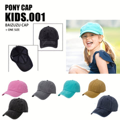 Kids Washed Sports Baseball Cap Sun Visor Hat Ages 3-8