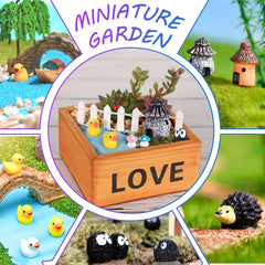 115 Pieces Fairy Garden Accessories Fairy Garden Kit Fairy Garden Animals Figuri