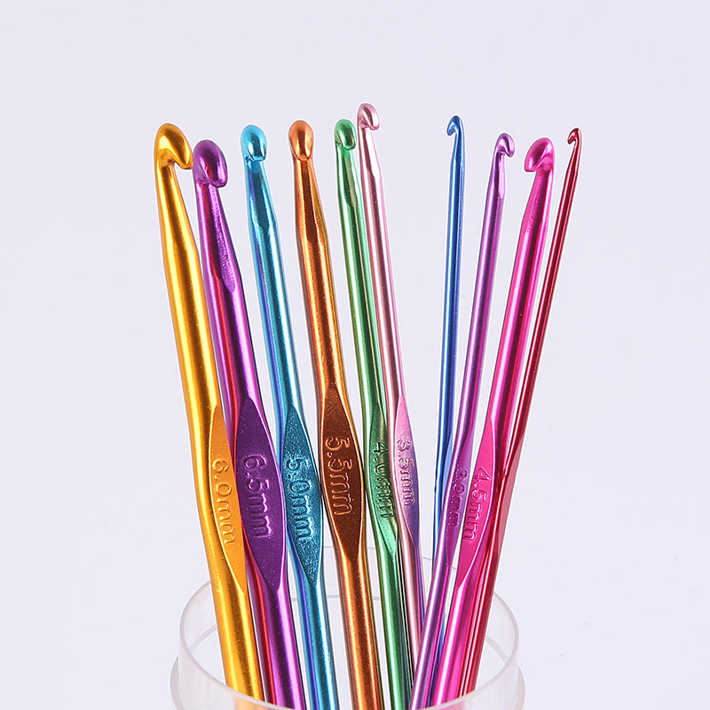 12pcs Aluminum Crochet Hooks Knitting Supplies