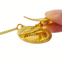 Dinosaur Bling Golden Baby Pacifier with Chain Clip