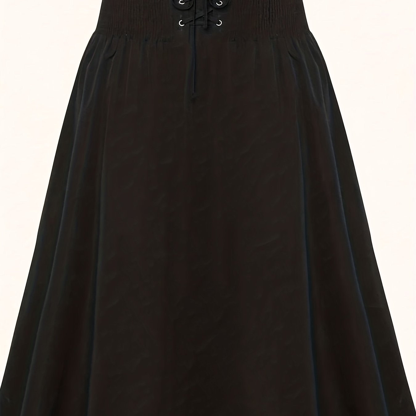 Casual Skirt Women's Plus Solid Lace Up High Rise Maxi Skirt