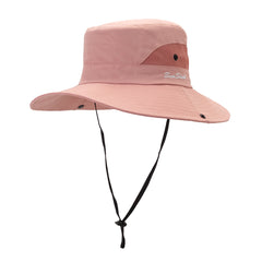 Embroidery Mesh Bucket Hat Wide Brim Women Boonie Hats