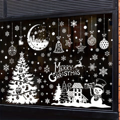 9 Sheets Christmas Window Stickers Decoration Snowflake Wall Stickers
