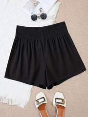 High Waist Solid Shorts Casual Every Shorts Women's Clothing