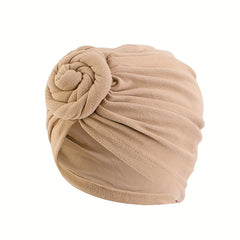 Khaki Twist Knot Turban Cap Lightweight Head Wrap Beanie