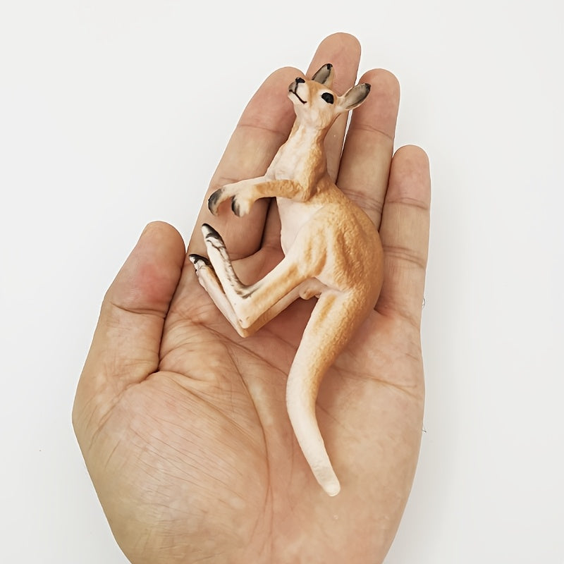 Realistic Kangaroo Figurine with Removable Joey - Home Decor and Ornament