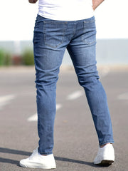 Men's Slim Fit Ripped Skinny Stretch Wash Jeans