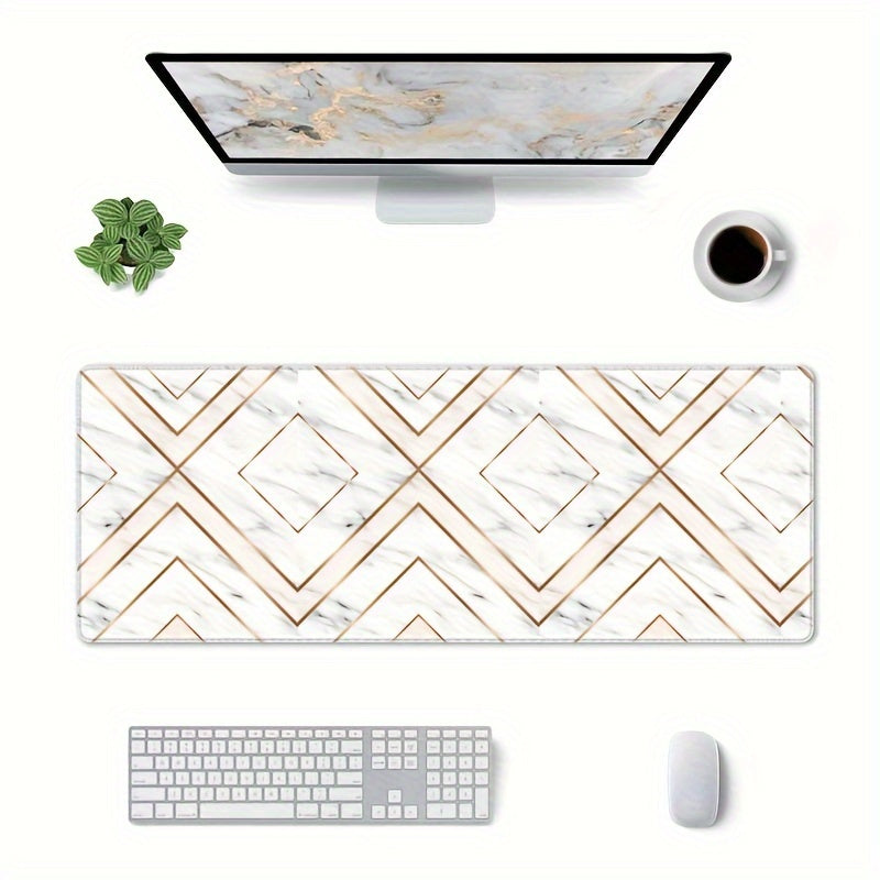 Large Gaming Mouse Pad Desk Pad Non Slip Base Stitched Edge