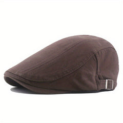Men's Classic Cotton Newsboy Hat Vintage Cabbie Cap
