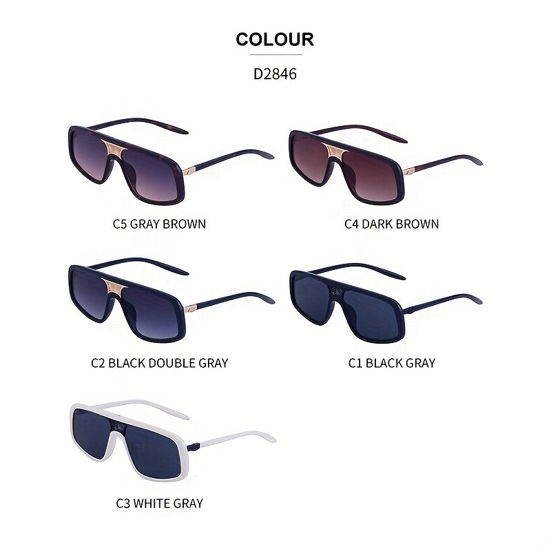 Men's Steampunk Style Sunglasses Retro One piece Glasses