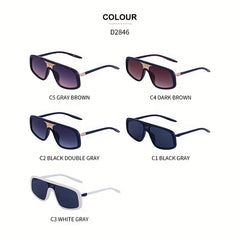 Men's Steampunk Style Sunglasses Retro One piece Glasses