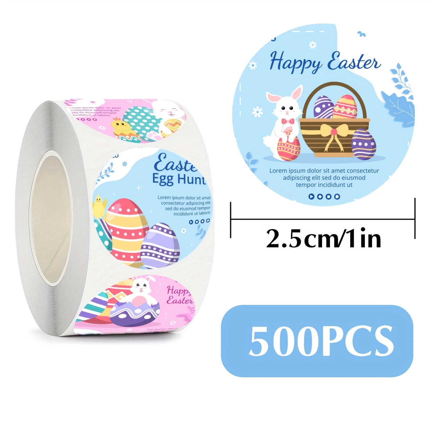 500pcs Cartoon Easter Reward Stickers Self-adhesive Label Sealing Stickers