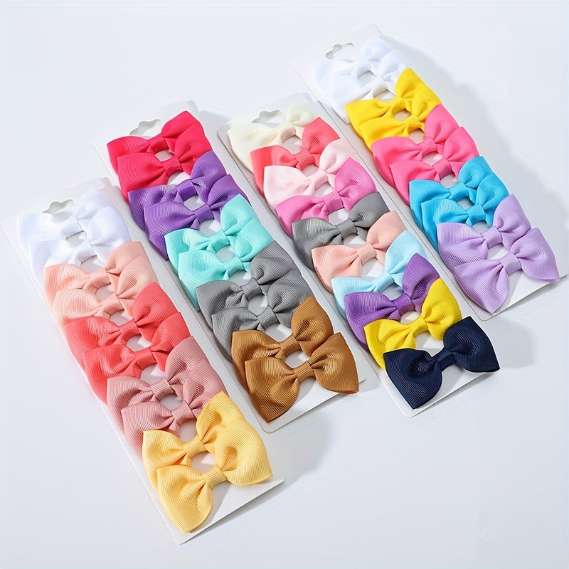 10pcs Baby Girls' Bow Hair Clips Cute Hair Accessories