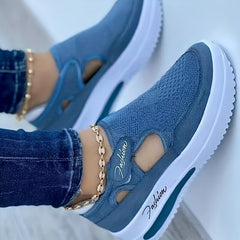 Women's Breathable Platform Sneakers Hook & Loop Outdoor Shoes