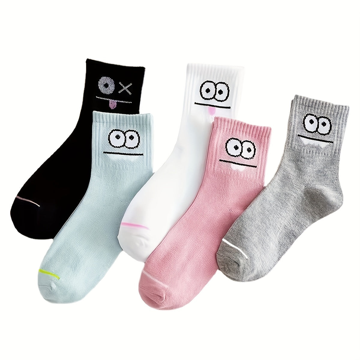5 Pairs Cute Cartoon Socks Women's Stockings