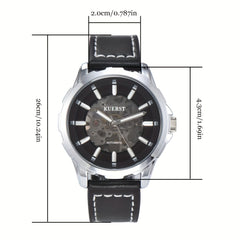 KUERST Teenager's Watch Men's Automatic Mechanical Watch Classic Hollow Luminous