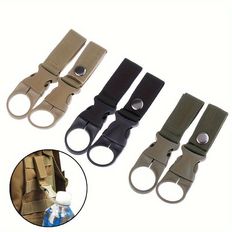 2pcs Backpack Water Bottle Hanging Hooks Fixed Strap