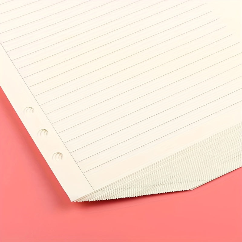 50pcs A5 Loose Leaf Paper 6 Hole Journal Book Inner Pages Office Learning
