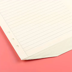 50pcs A5 Loose Leaf Paper 6 Hole Journal Book Inner Pages Office Learning