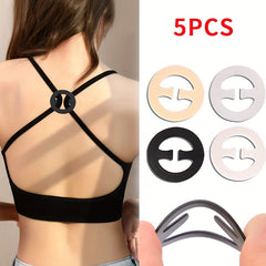 5pcs Invisible Bra Strap Clips Non slip Buckles for Braless Look