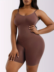 Seamless Deep V Boyshort Bodysuit Shapewear