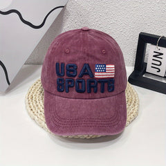 SPORT 3D Embroidery Washed Denim Baseball Cap