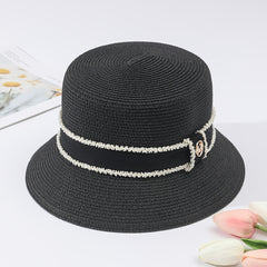 Casual Sunscreen Bucket Hat Band Decor Beach Hats For Women
