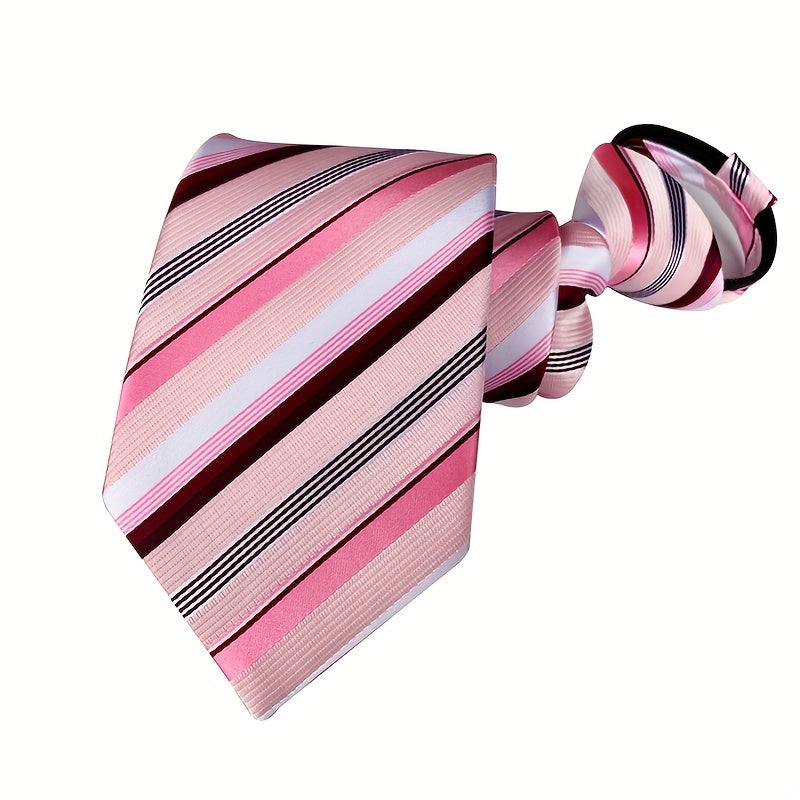 Easy Pull Lazy Tie Convenient Tie Polyester Men's Zip