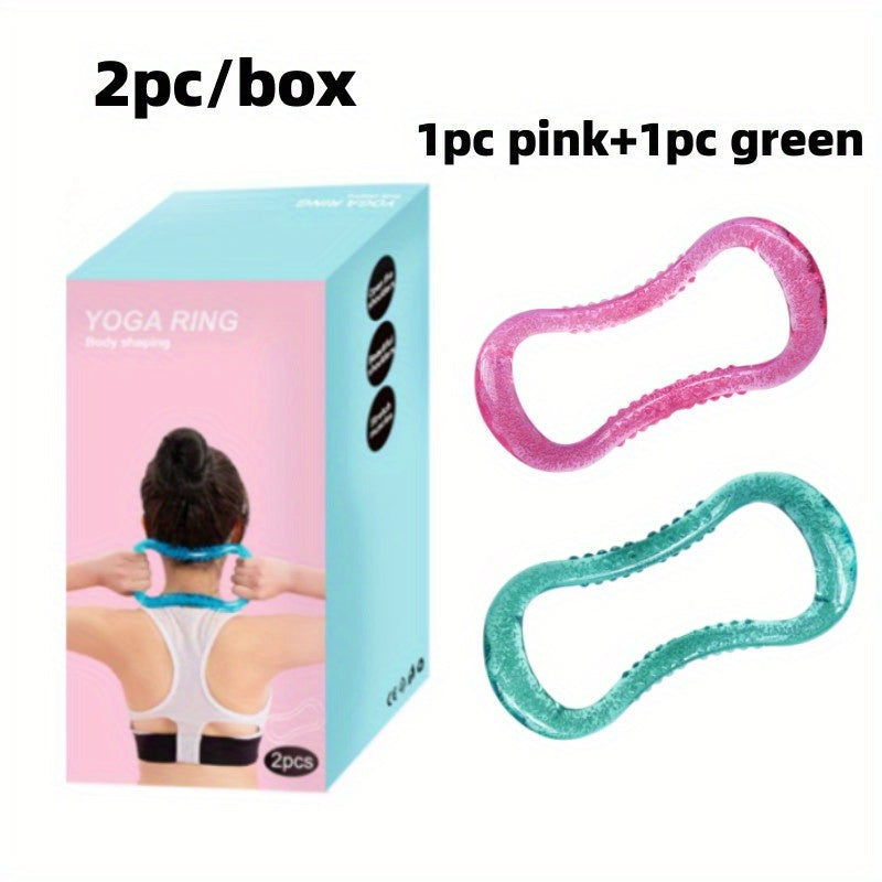2 PCS Yoga Rings for Home or Gym Workout Strengthen Chest Thighs Arms