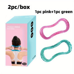 2 PCS Yoga Rings for Home or Gym Workout Strengthen Chest Thighs Arms