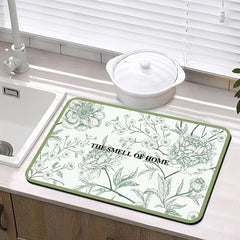 1Pc Drain Pad Absorbent Non Slip Sink Countertop Protector