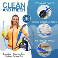 1PC Dryer Vent Cleaner Kit Dryer Vent Vacuum Attachment Multiple Combinations