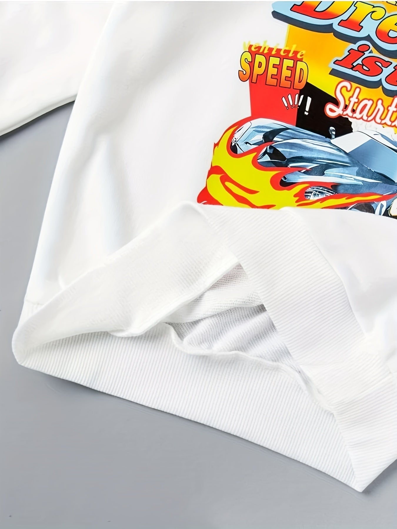 Boy's Car Pattern Outfit 2pcs Sweatshirt & Sweatpants Set Spring Fall