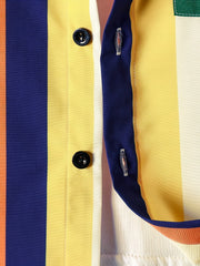 Boys Striped Shirt & Sport Shorts Set Comfortable for Summer Kids