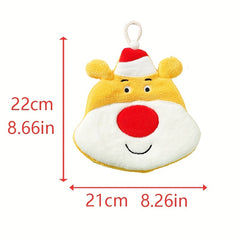 Christmas Cartoon Hanging Towel for Bathroom