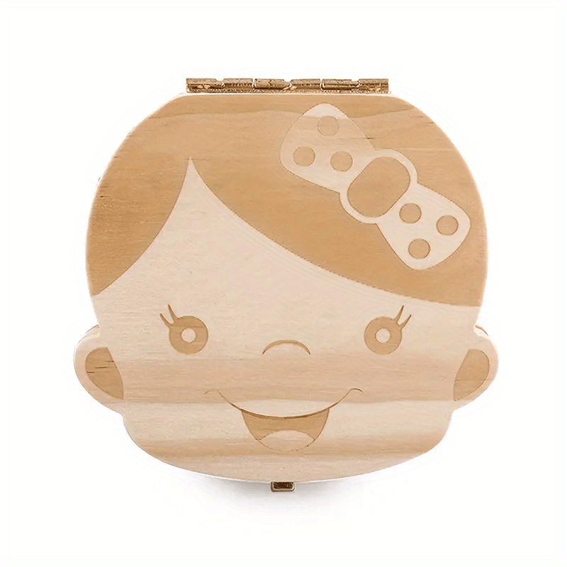 Wooden Keepsake Tooth Organizer Box for Children