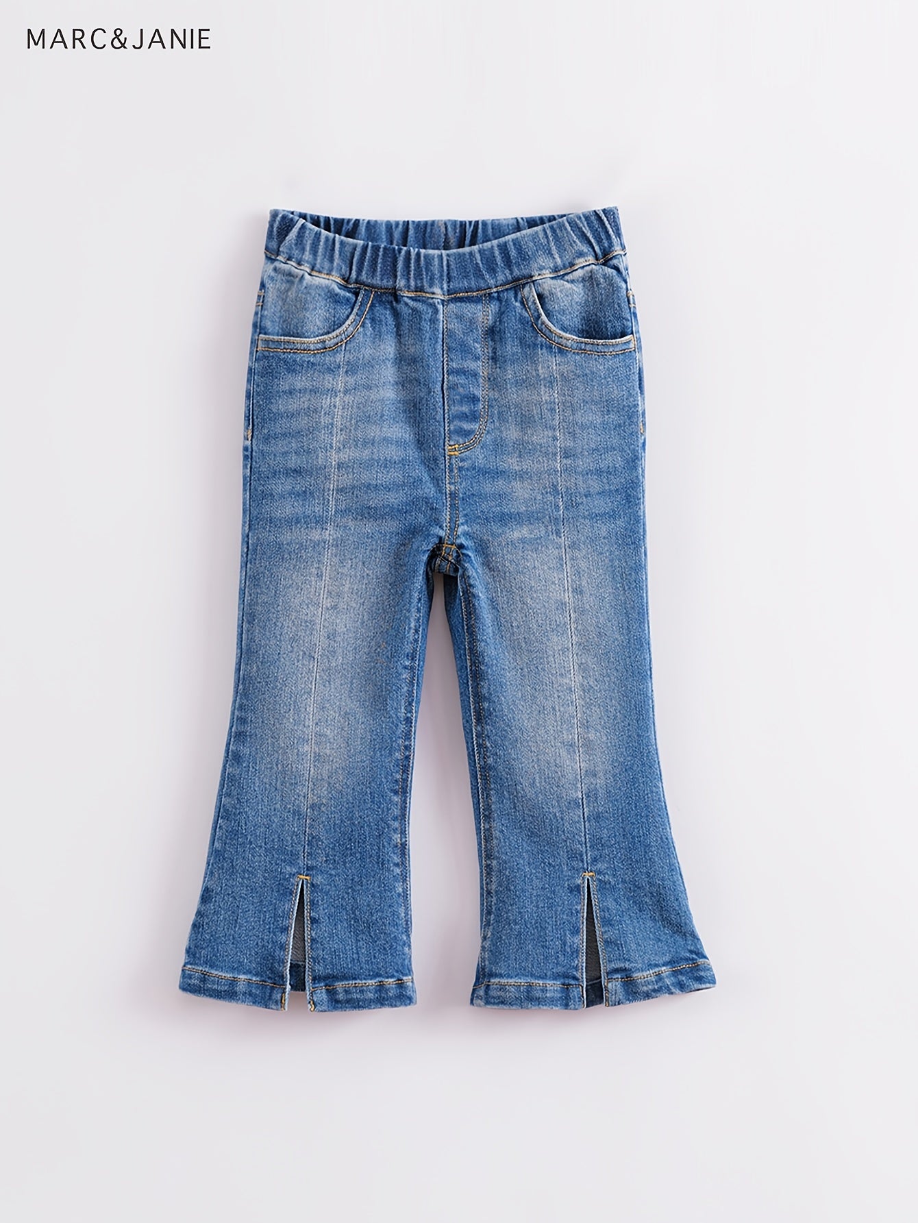 Girls Summer Denim Flared Trousers