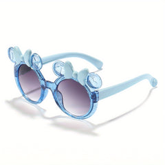 Bowknot Kids Sunglasses Round Frame Girls UV Protection
