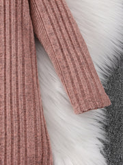 Girls Knitted Thermal Crew Neck Sweater Dress