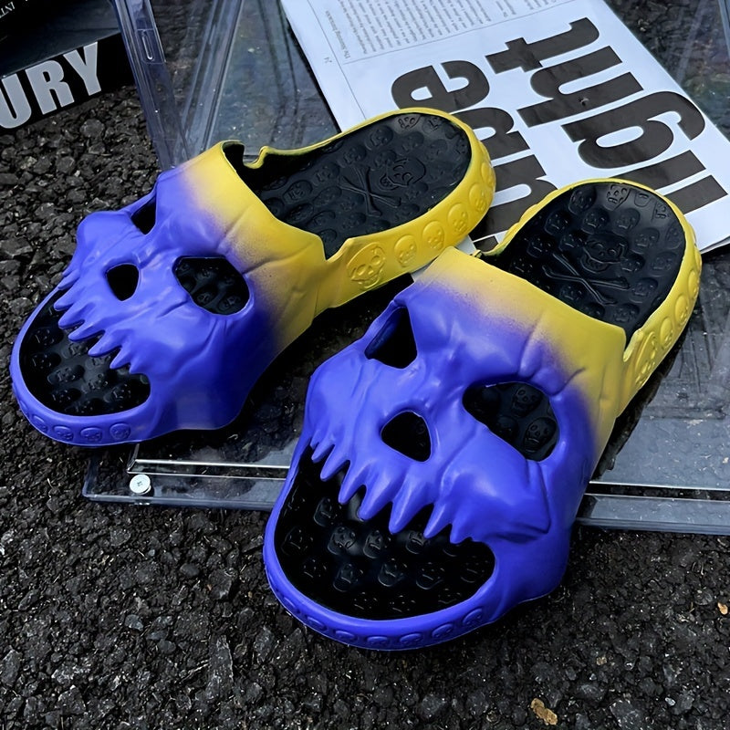 Men's Skull Slides Casual Outdoor Slippers