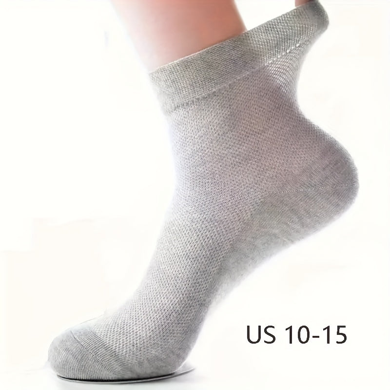 Solid Summer Thin Quarter Socks Breathable Sweat-absorbing Sports Socks