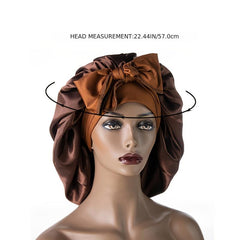 Women Beanie Satin Bonnet w/ Ties Bridal Party Gift