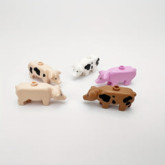 5pcs Mini Building Blocks for Pig Farm and Pastoral Decoration - Creative Toy