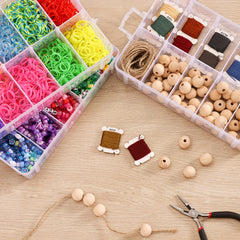5-Layer Stackable Storage Box 50 Compartments Art Crafts Beads Paper Tape