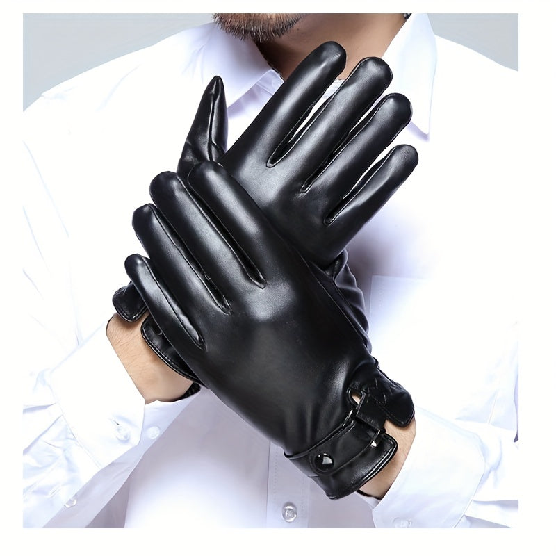 Men's Plush Winter Gloves Waterproof Warm Outdoor Skiing Cycling
