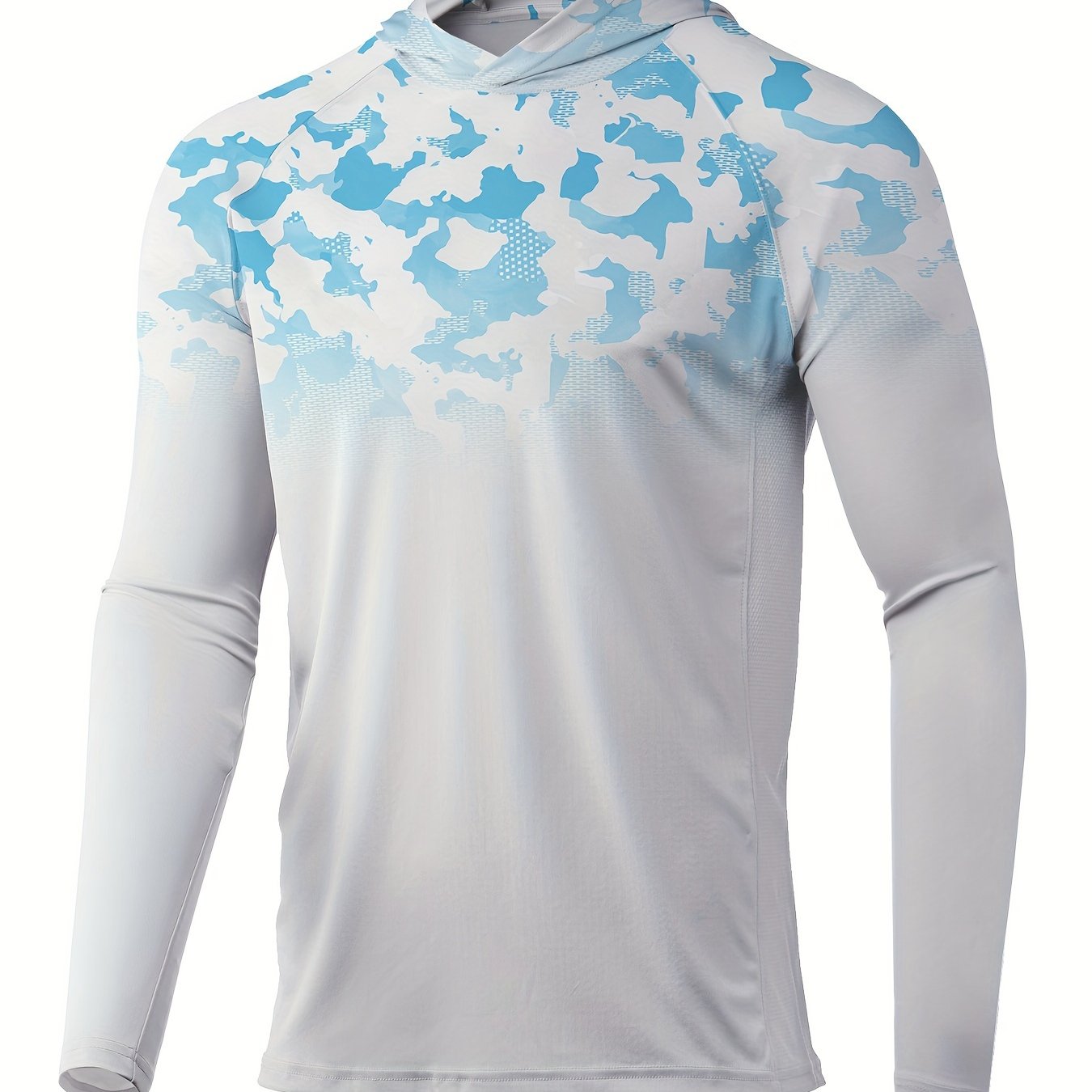 Men's Printed Hoodie Quick Drying Sun Protection Sports Top